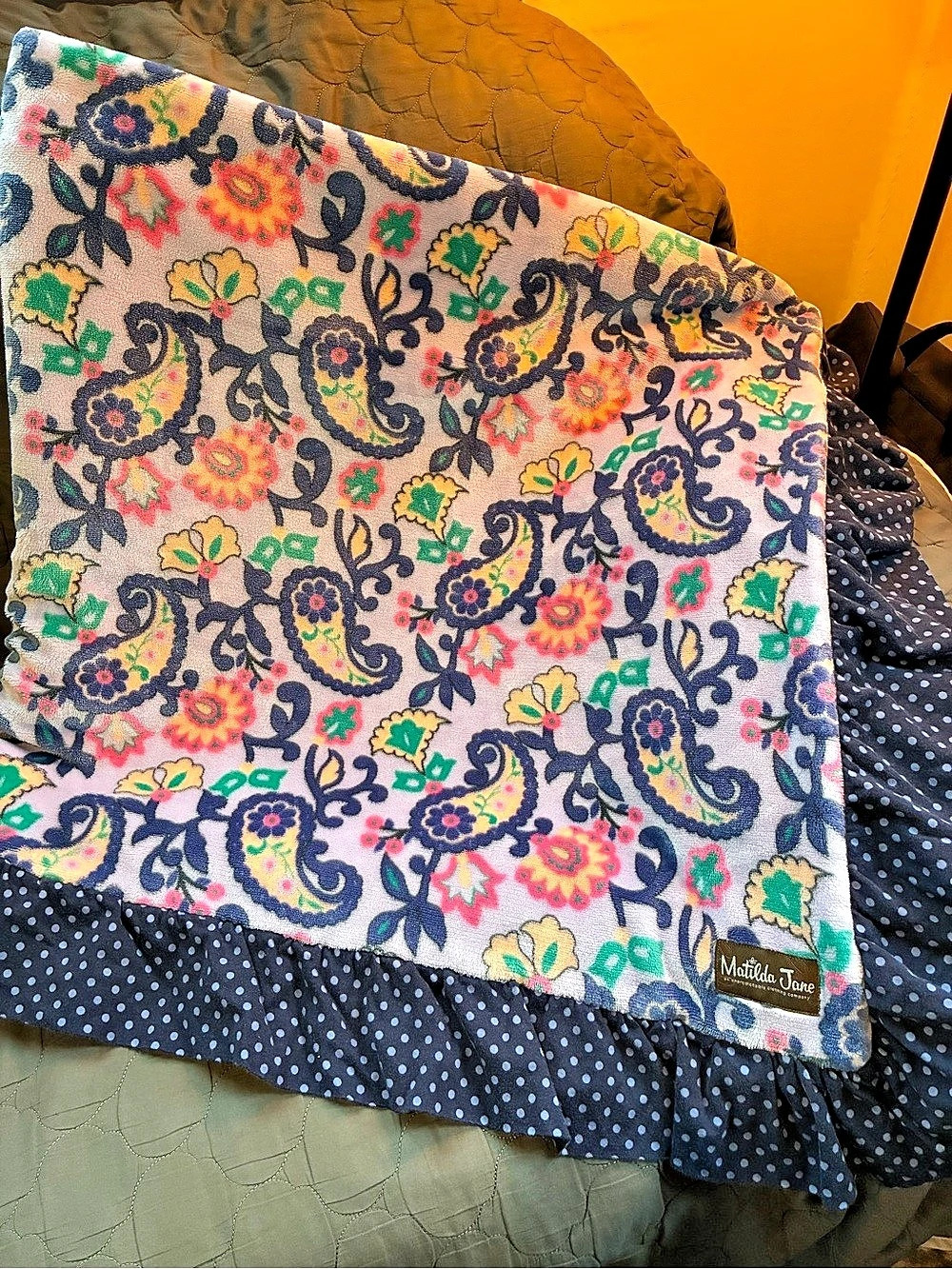 Matilda Jane Perfect Paisley Blanket Blue & Pink